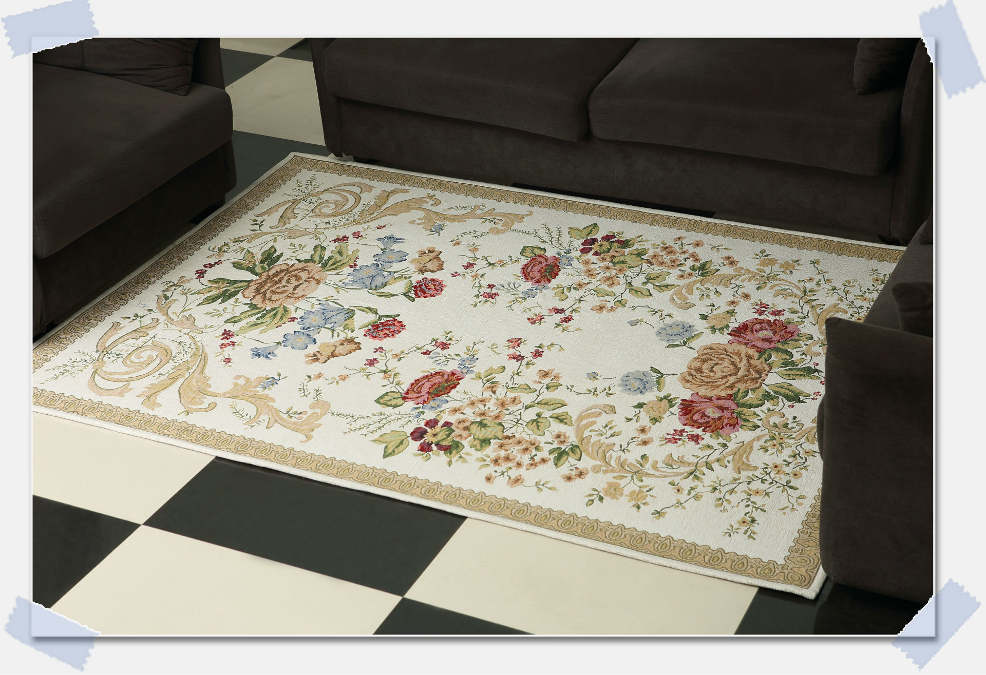 外贸出口多尼尔提花地毯朝拜毯涤纶地垫