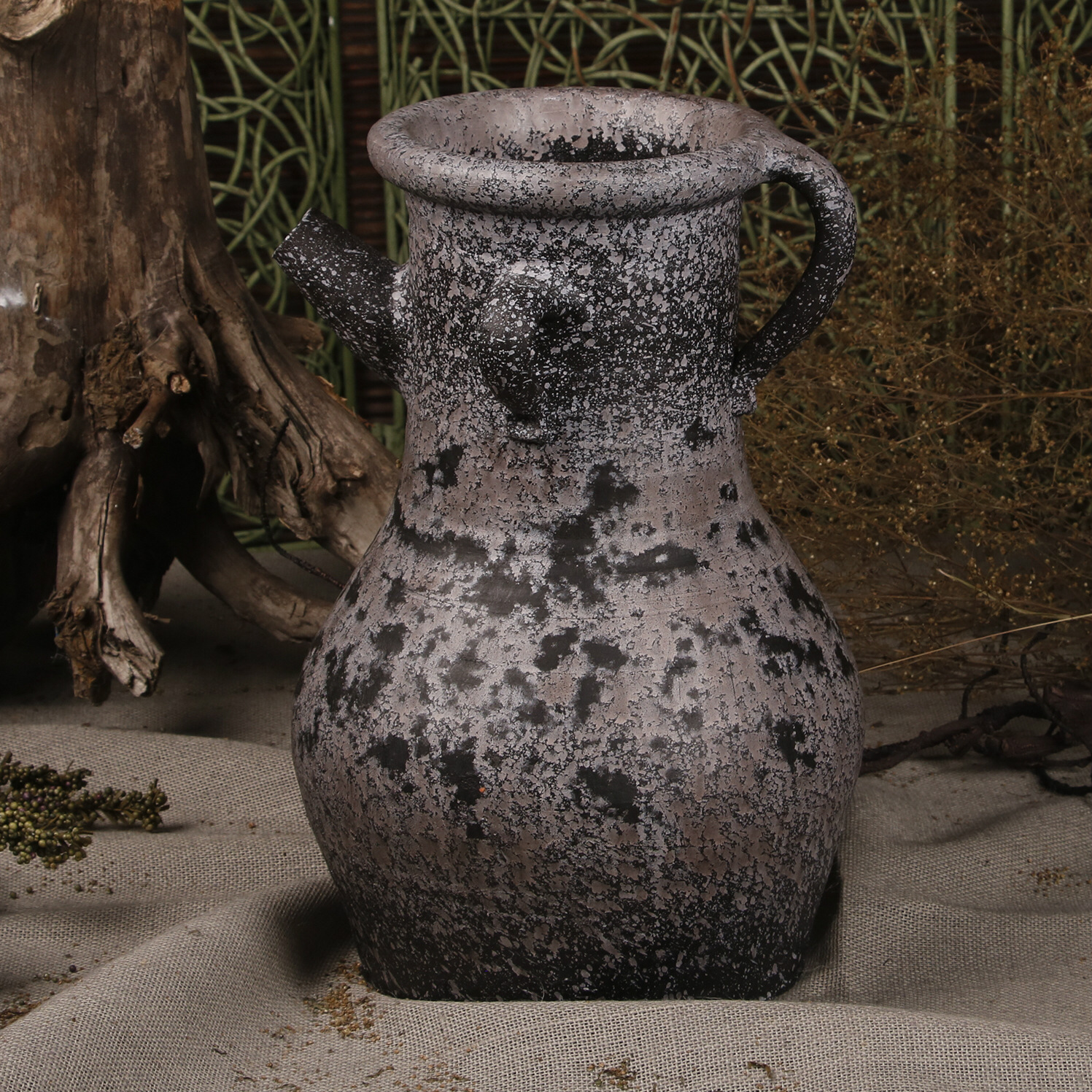 新款花盆花瓶陶罐复古做旧花盆做旧陶艺花盆仿古花盆手工粗陶古陶