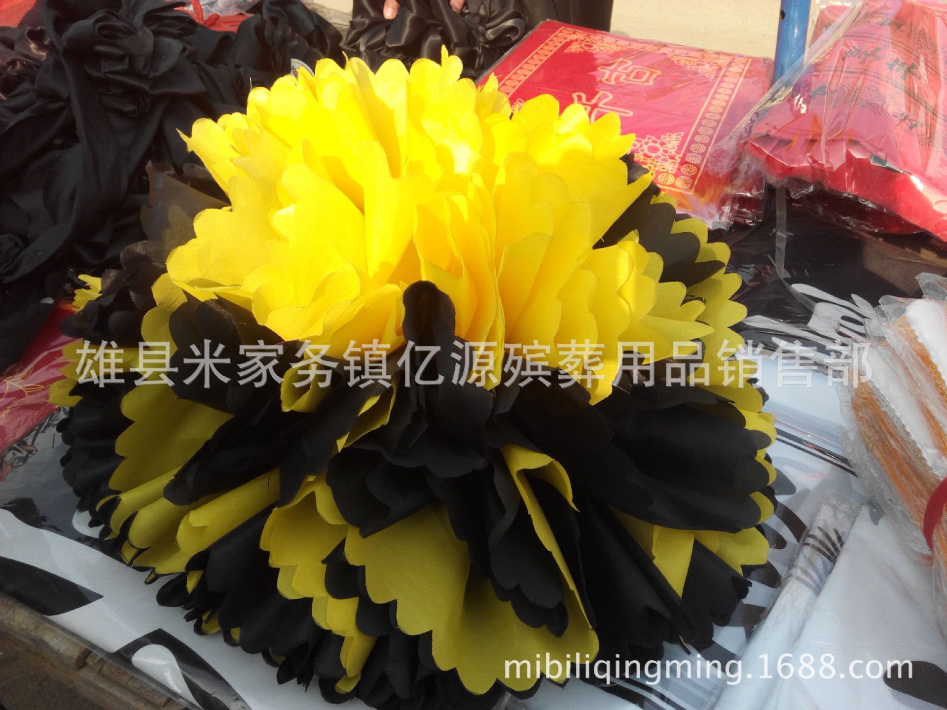 殡葬用品厂家批发50公分车头花 灵车花 大黑花