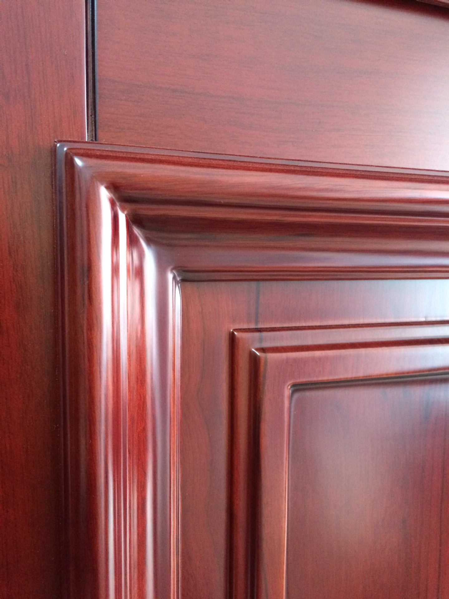 厂家高端定制 卡斯楠原木门 胡桃木实木门 带门头 东阳东越木业