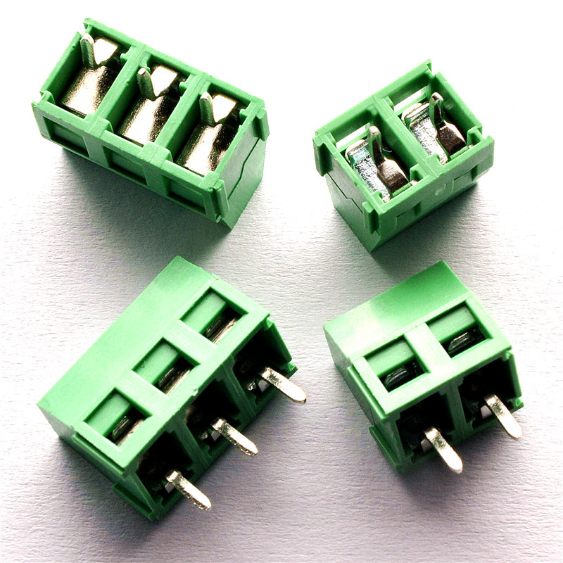 kf127-2p 接线端子 5.0mm间距 可拼接 绿色 美感