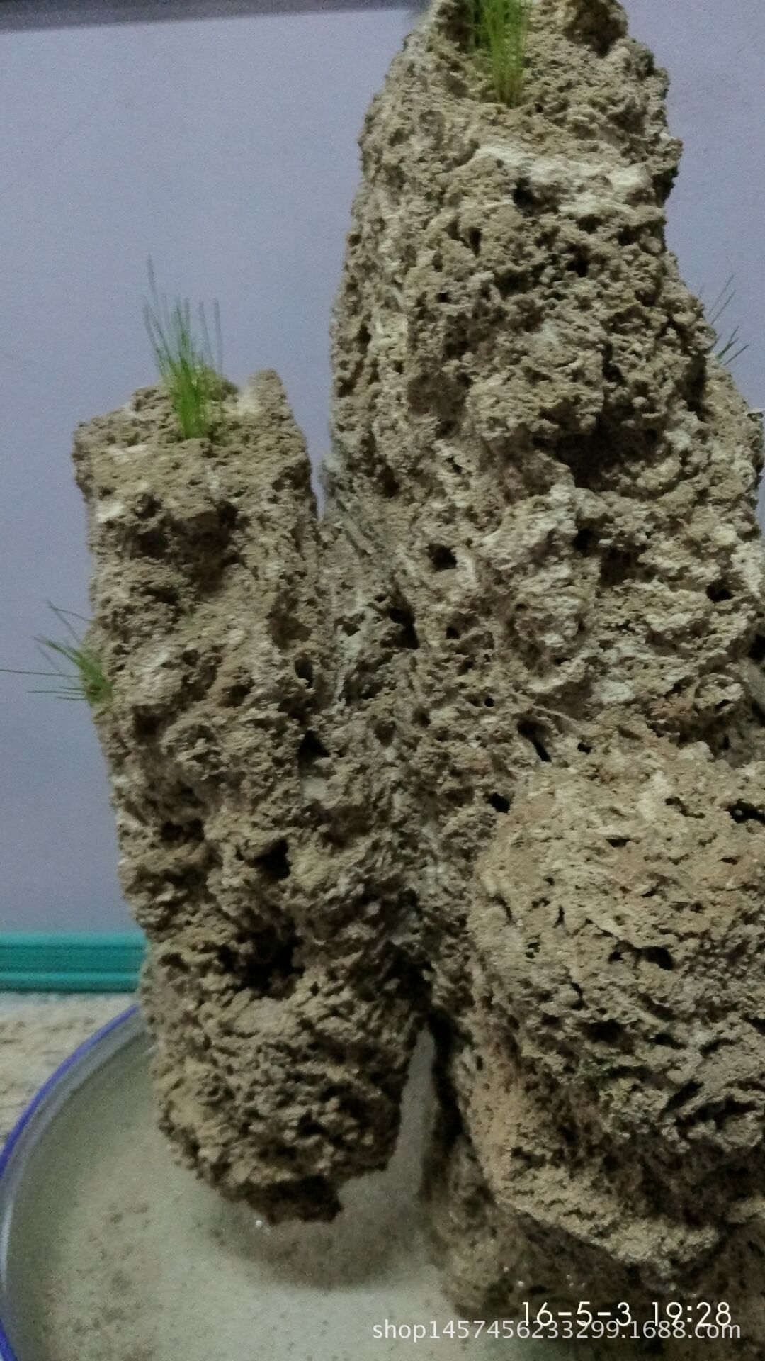 批发天然上水石 室内盆景原石摆件 化石加湿器流水招财