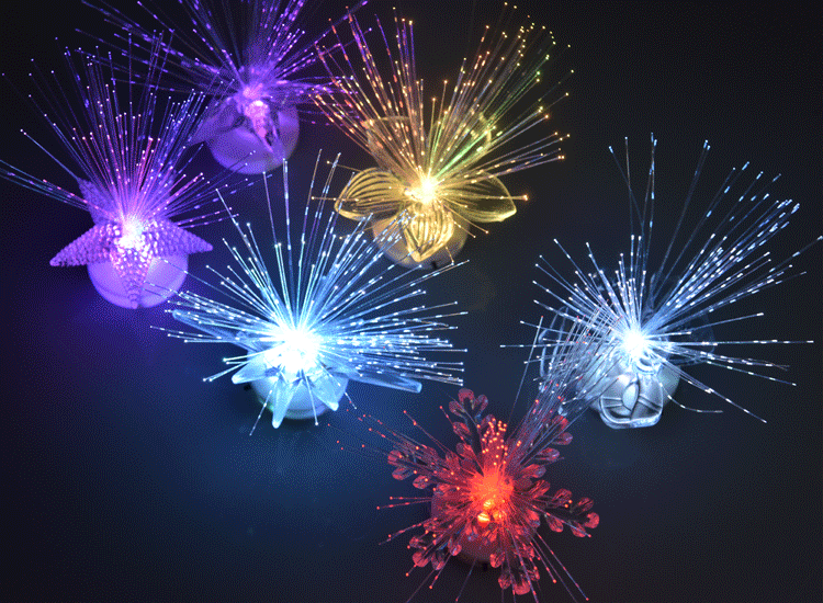 光纤小夜灯 梅花led发光七彩灯 浪漫圣诞礼物满天星活动促销礼品