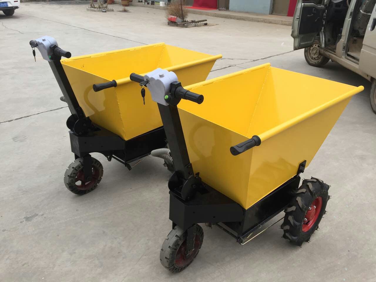 工地电动手推车 建筑工地水泥砂浆混凝土输送车 小型搬运车