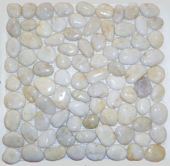 鹅卵石 花园地面石头 小石子 彩色石 黑白红黄颜色可选 佛山石材