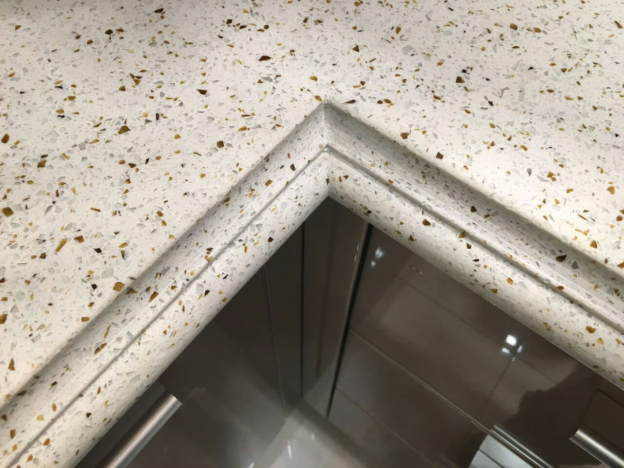 人造石英石台面板材 宝丽雅 金砂 橱柜 吧台台面 自厂生产.