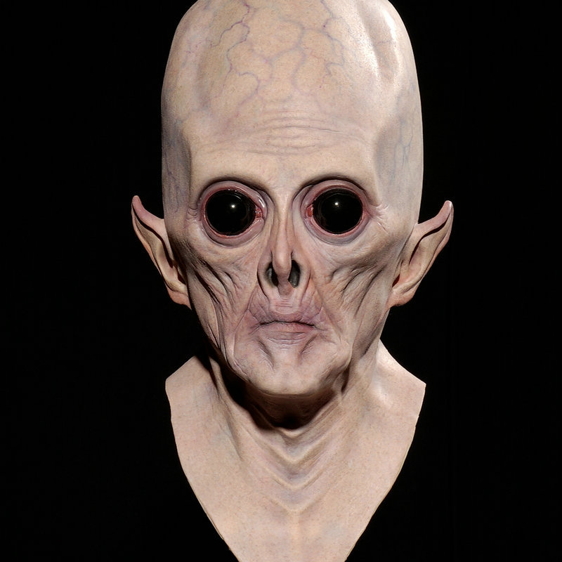 厂家直销 万圣节大眼外星人面具 头套 鬼节 万圣节 cosplay道具