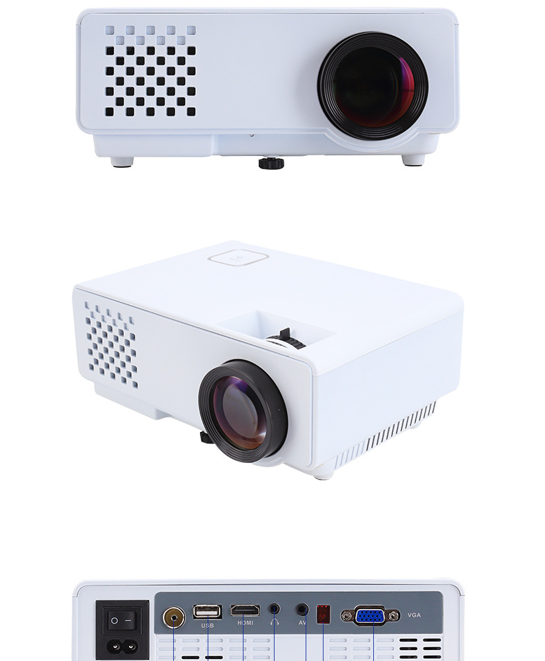 rigal瑞格尔rd-810安卓智能无线wifi投影仪家用办公高清投影机