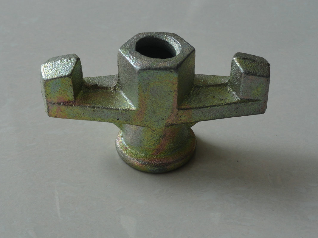 球墨铸件螺母山型螺母山型件穿墙丝梯形蝴蝶母建筑配件定制