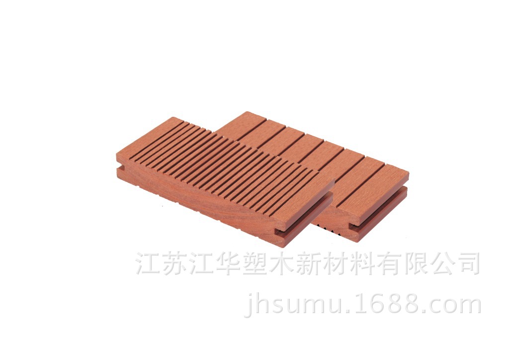 140×24 江苏户外实心塑木地板栗色pe木塑板田园防水防腐塑木材料
