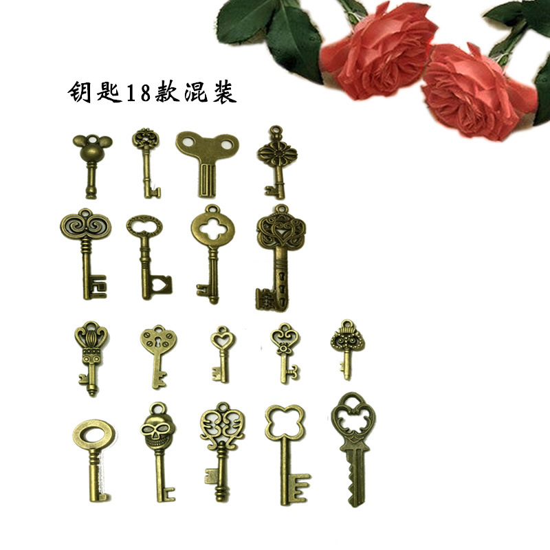 Creative Retro Ornament Bronze Key 18 Mixed Diy Ornament Accessories Zakka