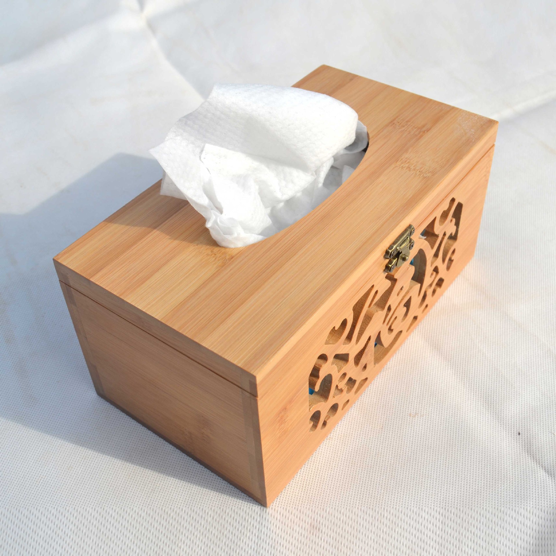 竹质抽纸盒出厂价促销定做 高档竹制纸巾盒