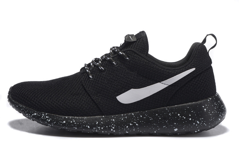 伦敦奥运跑鞋小run男女情侣黑白休闲运动对勾鞋超轻网面透气