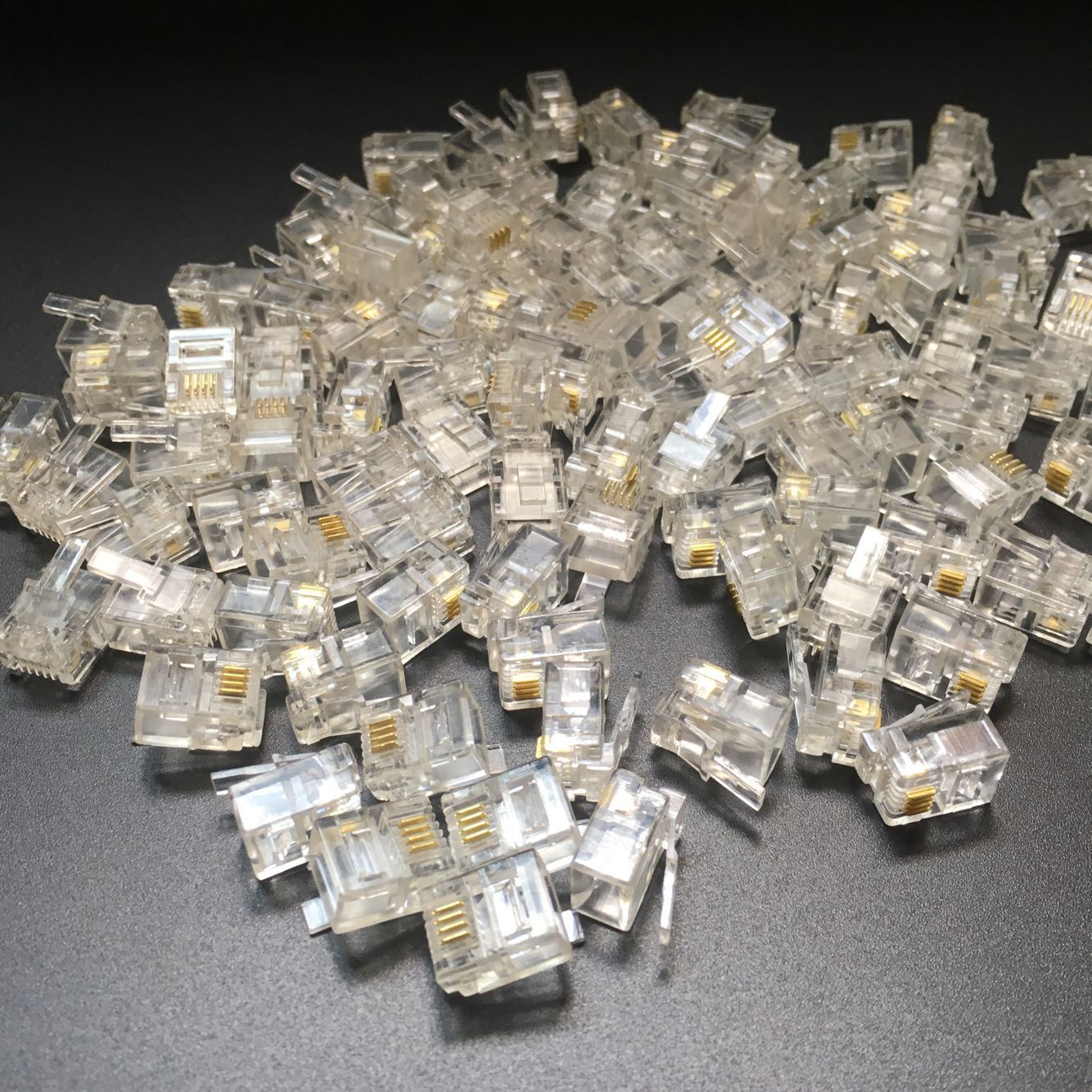 电话线水晶头 4芯电话水晶头 优质rj11四芯电话水晶头 1000个