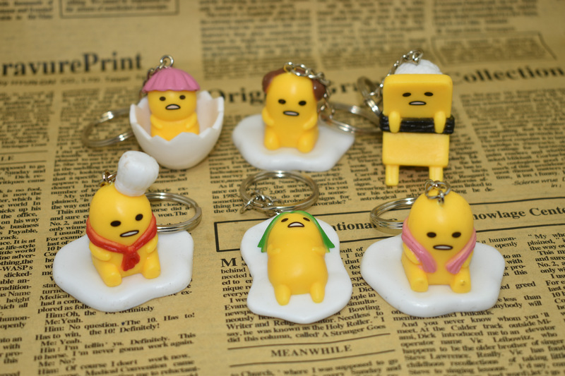 动漫摆件6款蛋黄哥 蛋黄君公仔摆件钥匙扣挂件