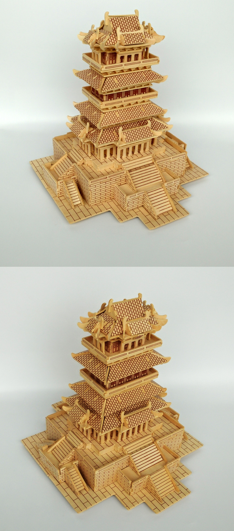 鹳雀楼 木质建筑模型木制玩具 手工拼装 拼图批发 创意玩具