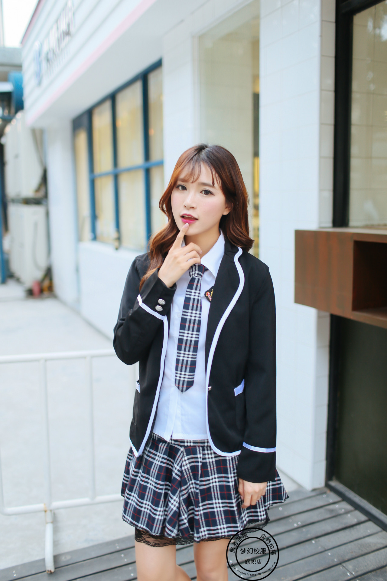 日系校服园风jk制服男女装学生v领套头毛衣制服cos一件