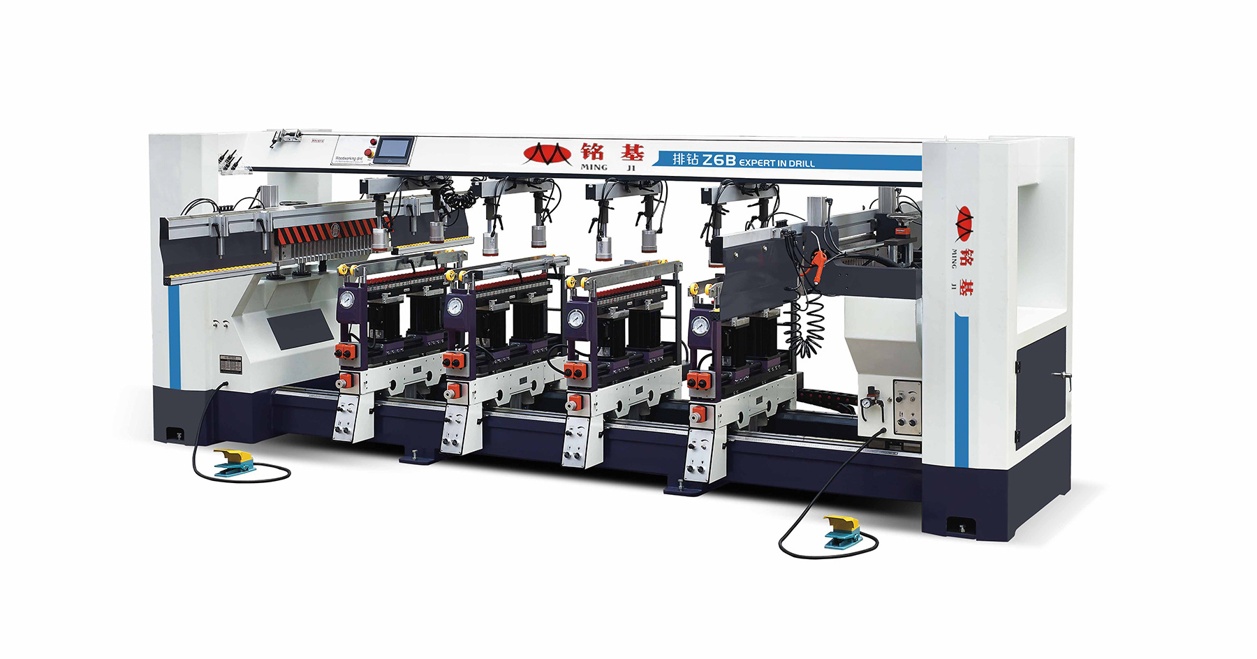 木工六排钻 实木衣柜/橱柜钻孔机 铭基全自动数控排钻