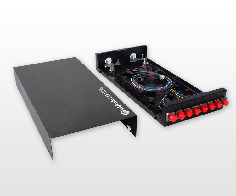 满配8芯8口fc尾纤盒光纤终端盒光缆保护盒墙壁挂式光端接线熔接盒