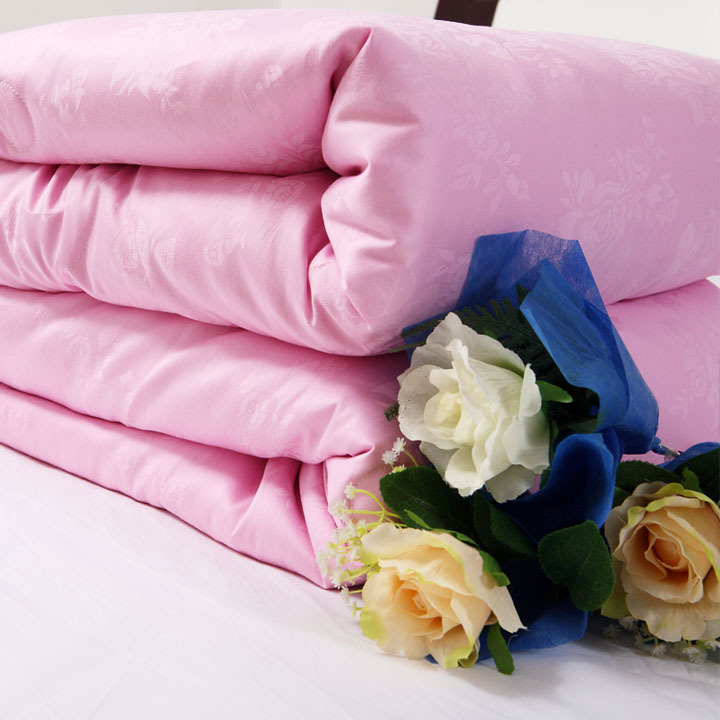 纯棉贡缎提花被套 牡丹花100%棉仿蚕丝被专用被套 床上用品批发