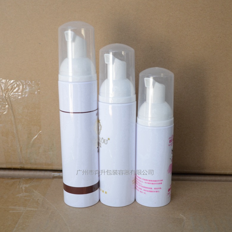 厂家直销60ml80ml100mll圆柱形pet泡沫瓶高档摩丝瓶 洁面泡瓶定制