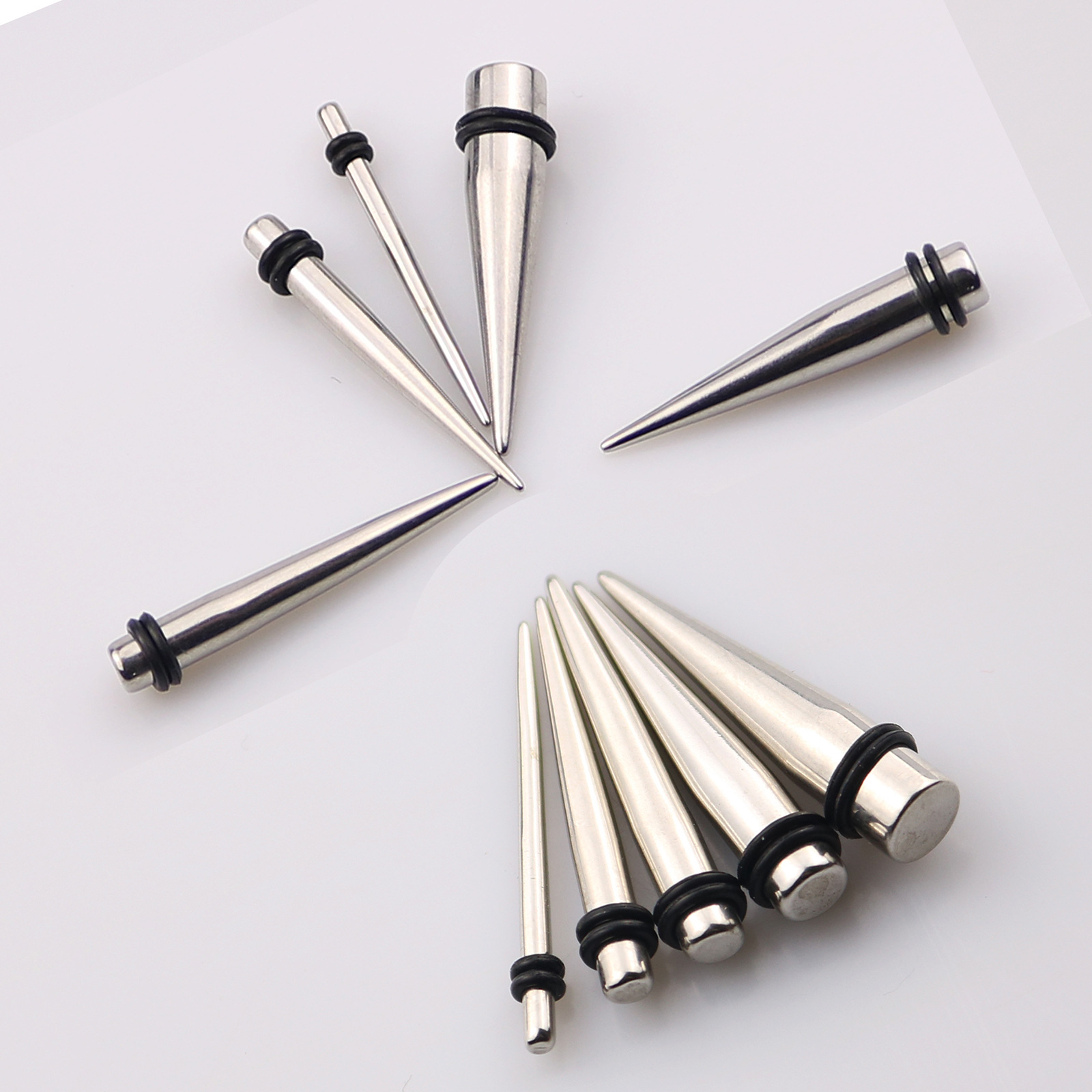 尖锥耳廓耳扩器wish亚马逊速卖通爆款钛钢耳钉男耳饰品厂家直销