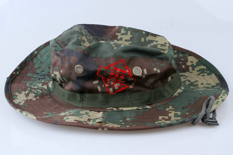 正品07二炮丛林迷彩圆边帽 户外迷彩休闲圆边帽批发 圆边奔尼帽