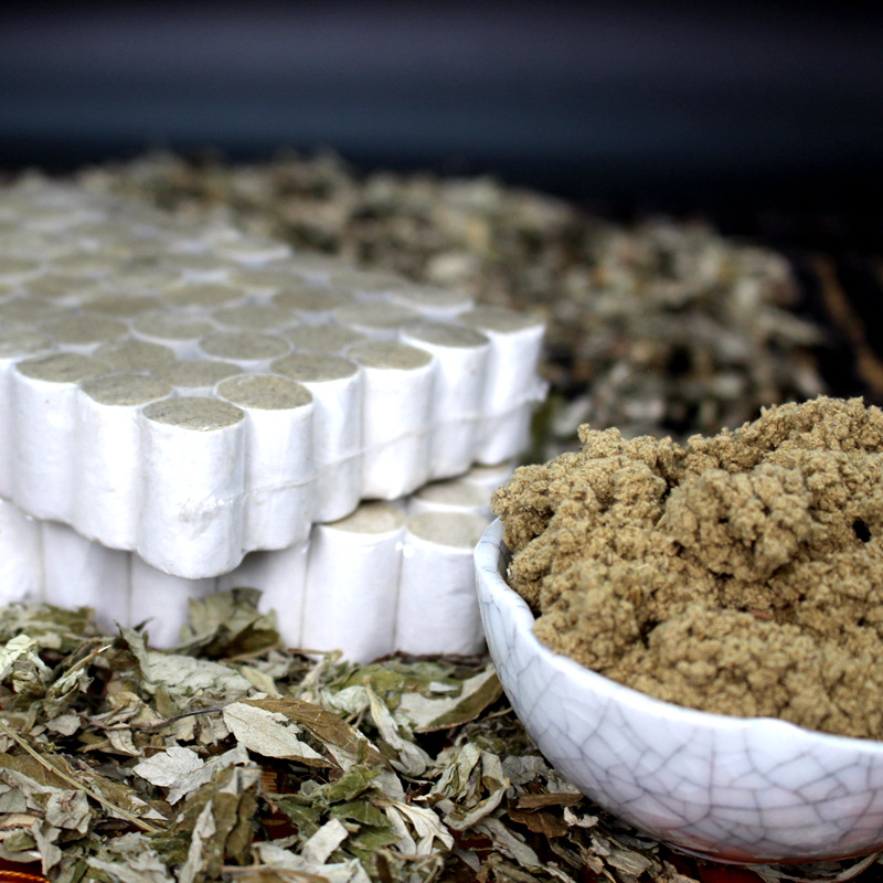 南阳手工艾条厂价批发 五年陈金艾柱 8:1黄金艾绒艾段54.