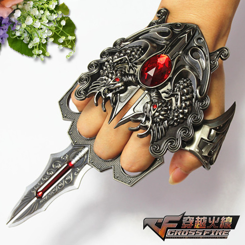 游戏周边武器 麒麟刺指套 戒指模型 合金