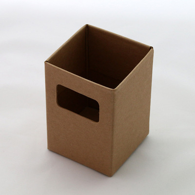 包装厂家梦蝶供应优质实用几何形立体纸盒开盖牛皮纸盒