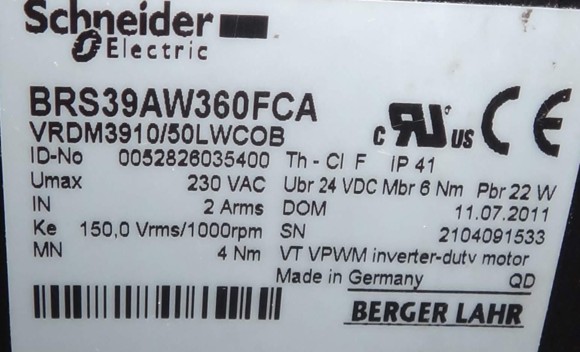 施耐德百格拉步进电机 brs39aw371fca,brs39aw560aba