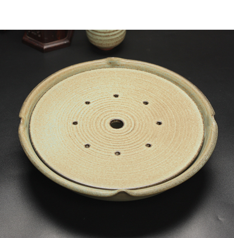 古陶茶盘 功夫茶具茶盘 日式万仟堂风格茶