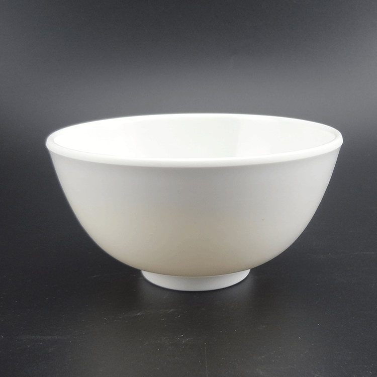密胺仿瓷塑料白色餐碗 5寸米饭碗 汤碗酒店餐厅餐具礼品批发