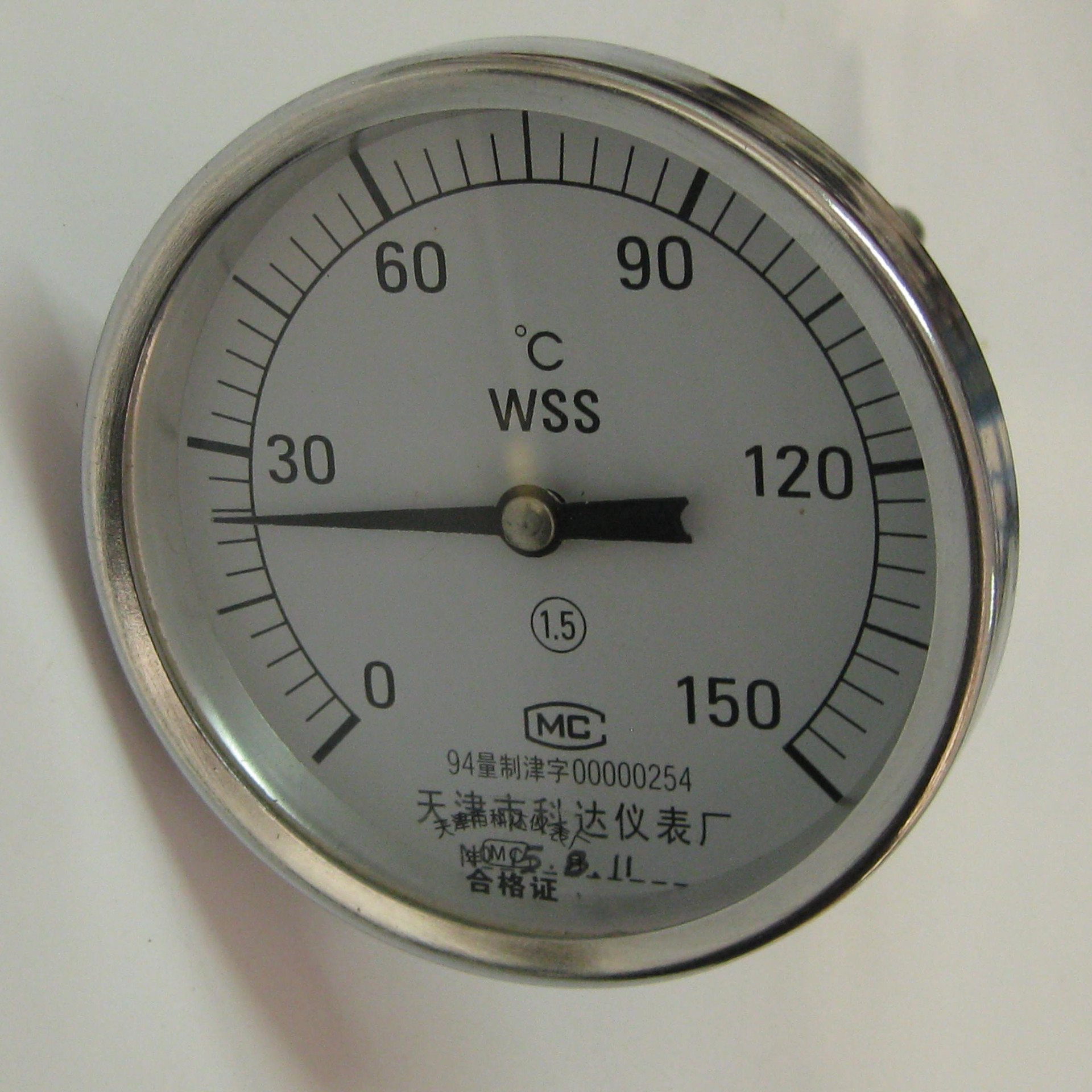 热销轴向双金属温度计wss401015015级现货供应