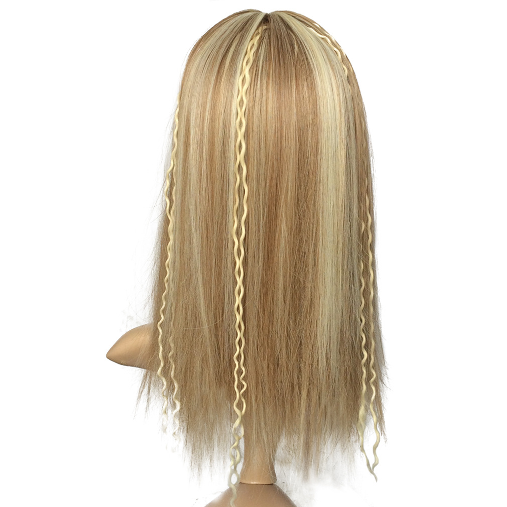 假发批发玉米烫发型长卷蓬松小辫子假发波西米亚亚马逊爆款