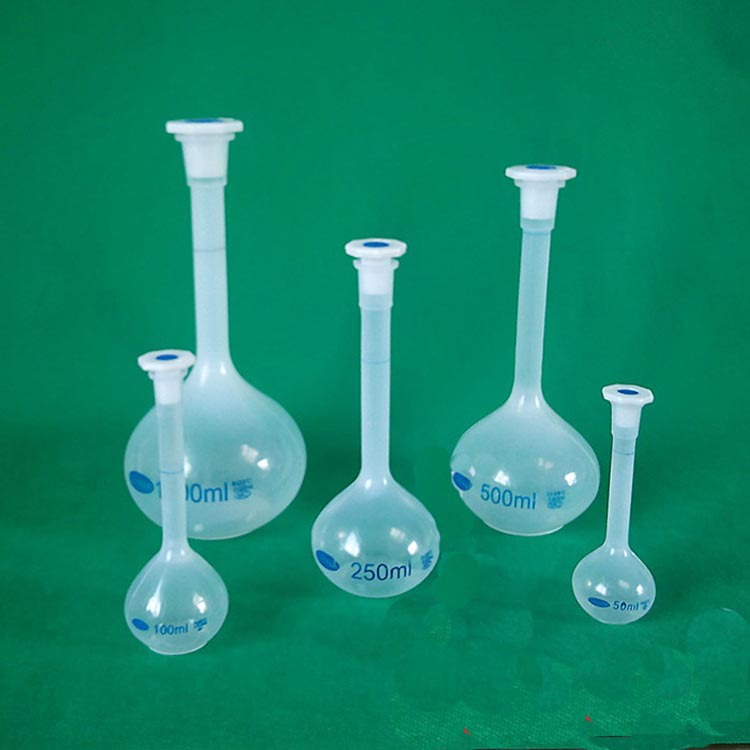 50ml容量瓶pp材质塑料瓶耐高温防腐蚀塑料容量瓶实验室耗材