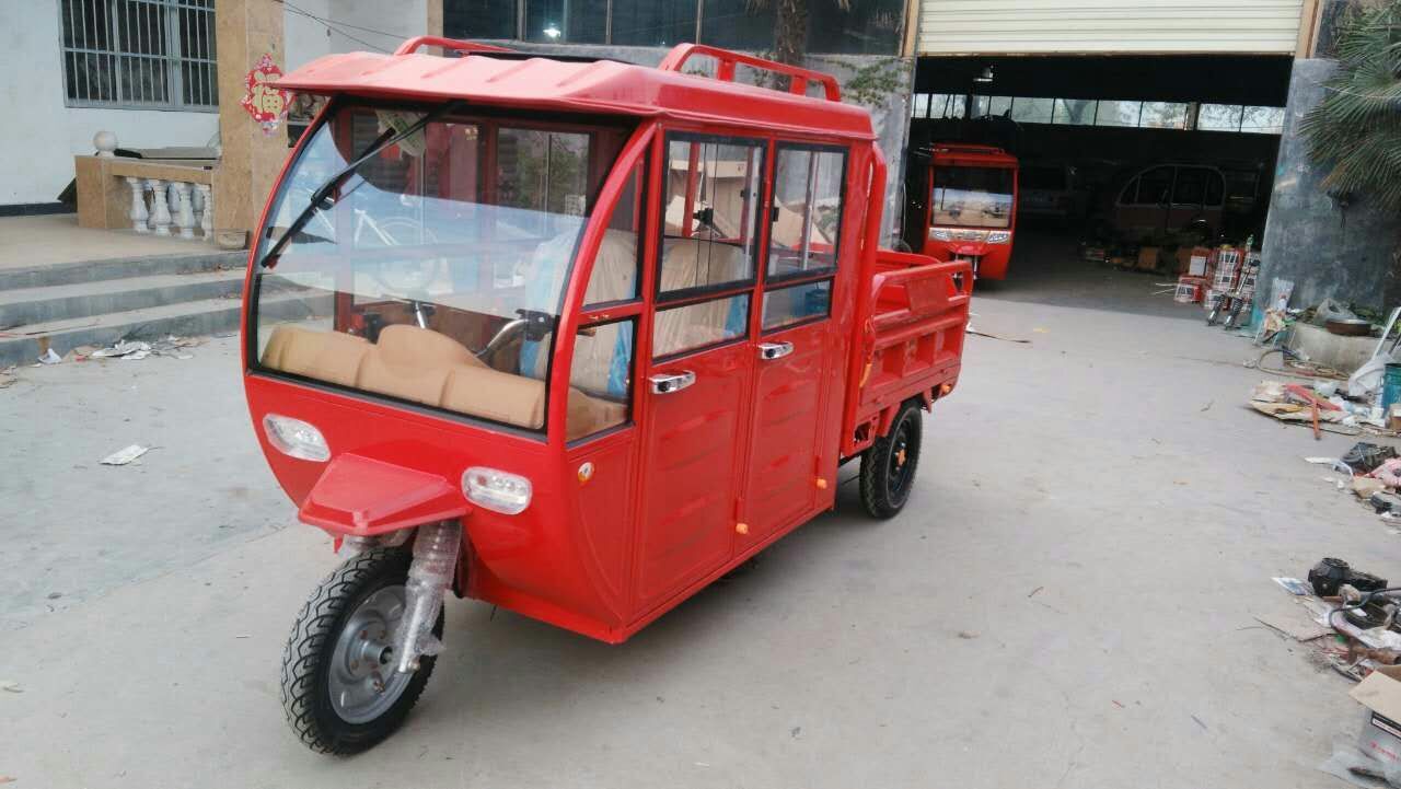 方向盘客货电动三轮车.方向盘半封闭电动三轮车.半封闭电动三轮车