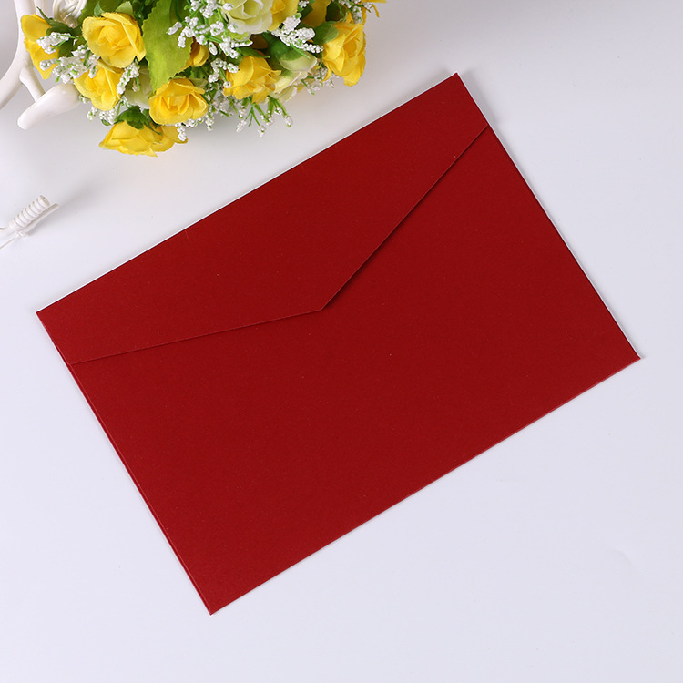 精美印花品质过硬欧式古典复古个性大红色大号加厚信封