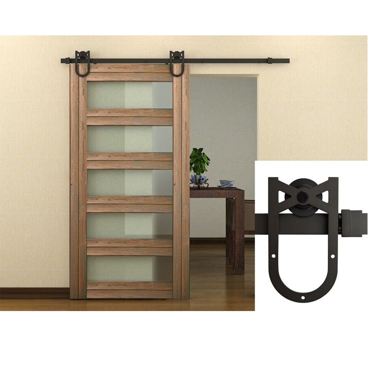 6ft 8ft 轨道 单轮滑轮 u型 马蹄形 吊轮 滑轨 谷仓门五金