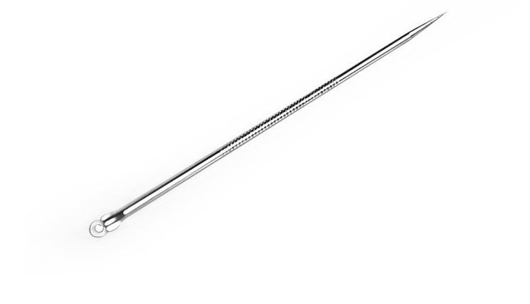 双头不锈钢粉刺针 暗疮针 挑青春痘棒 黑头针 小号美容针厂家