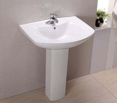 亚色卫浴卫生间洗脸盆立柱盆阳台洗手盆池四方型洗面盆洗手池陶瓷