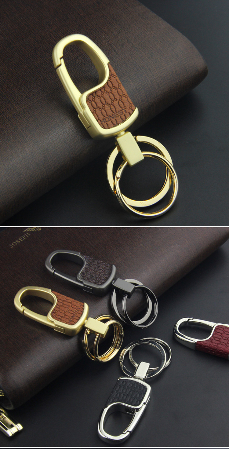 真皮正品牌车用钥匙扣男士腰挂奔驰丰田 本田马自达大众钥匙链