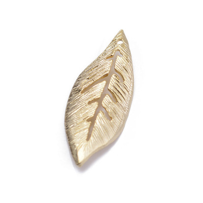 义乌产地外贸货源 流行韩版风格镂空树叶铜挂件头饰配件