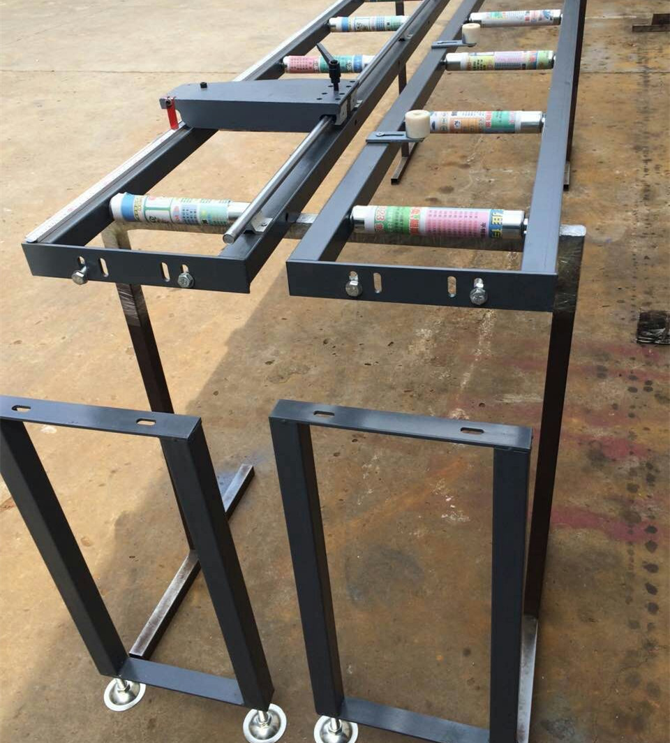 门窗切割机送料架 滚筒送料架 铝合金切割机械 滚筒托料架
