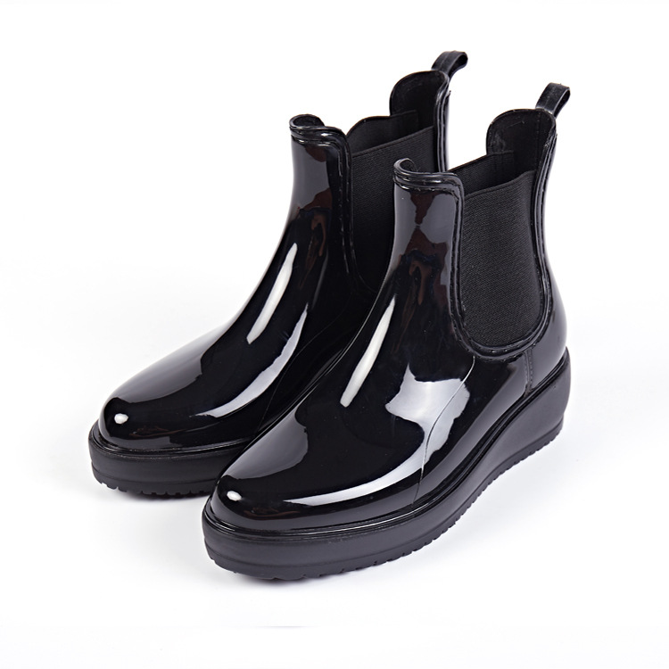 厂家批发 低筒短款橡胶矮腰水鞋 雨鞋防滑底 韩国时尚女款雨靴