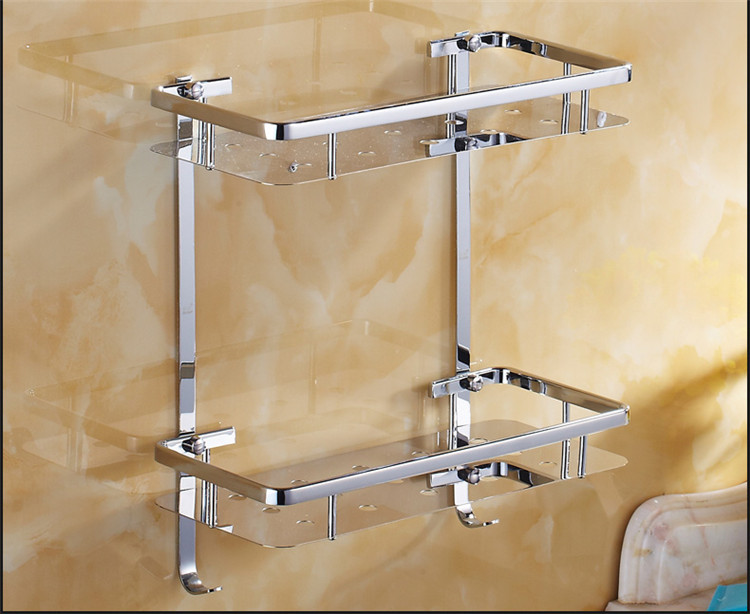 304不锈钢三角架篮 浴室置物架 卫生间三角网蓝 1 2 3层