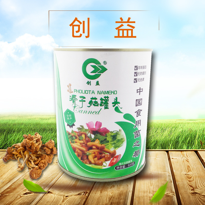 批发古田清水滑子菇 食用菌罐头无防腐剂一件6瓶装 创益食品直销