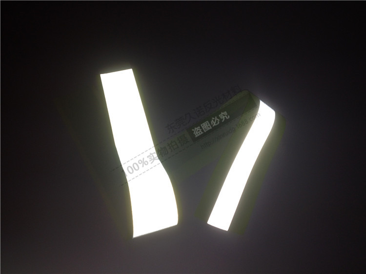 加工5cm牛津布荧光黄反光条高亮亮银反光带 反光织带贴合定制