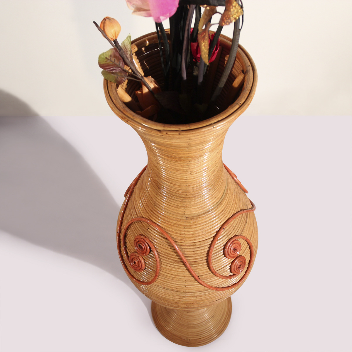 复古装饰品 藤花瓶 家居手工 lx614花瓶 个性环保 - 编织批发交易网