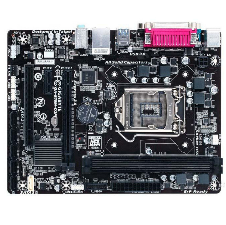 技嘉(gigabyte) ga-b75m-d2p 主板